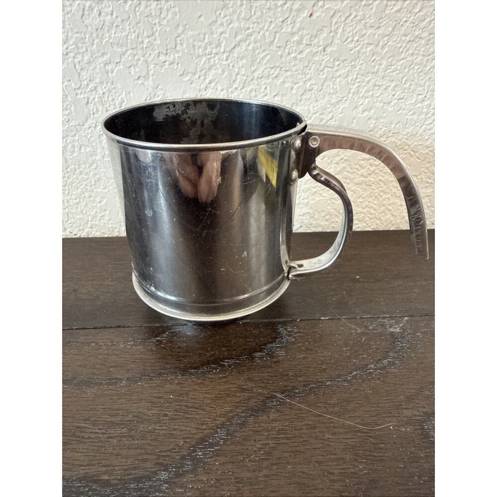 Vintage Flour Sifter Small Sifter Hand All Metal
